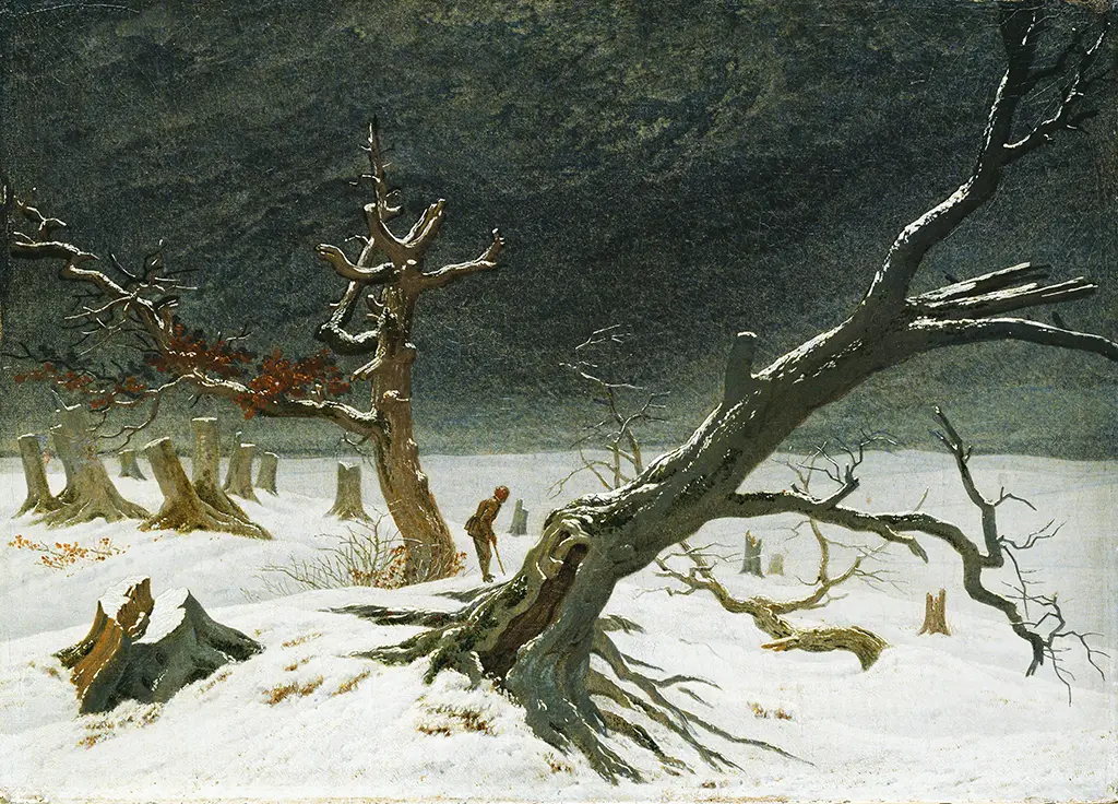 Winter Landscape in Detail Caspar David Friedrich